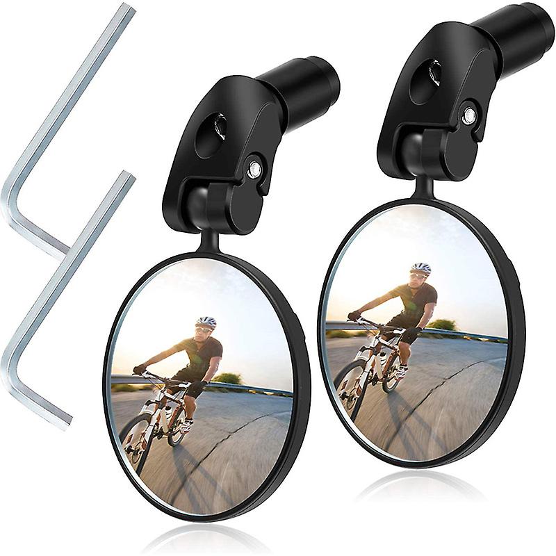 2Pcs Bike Mirrors, High Definition 360 Adjustable Handlebar Conve