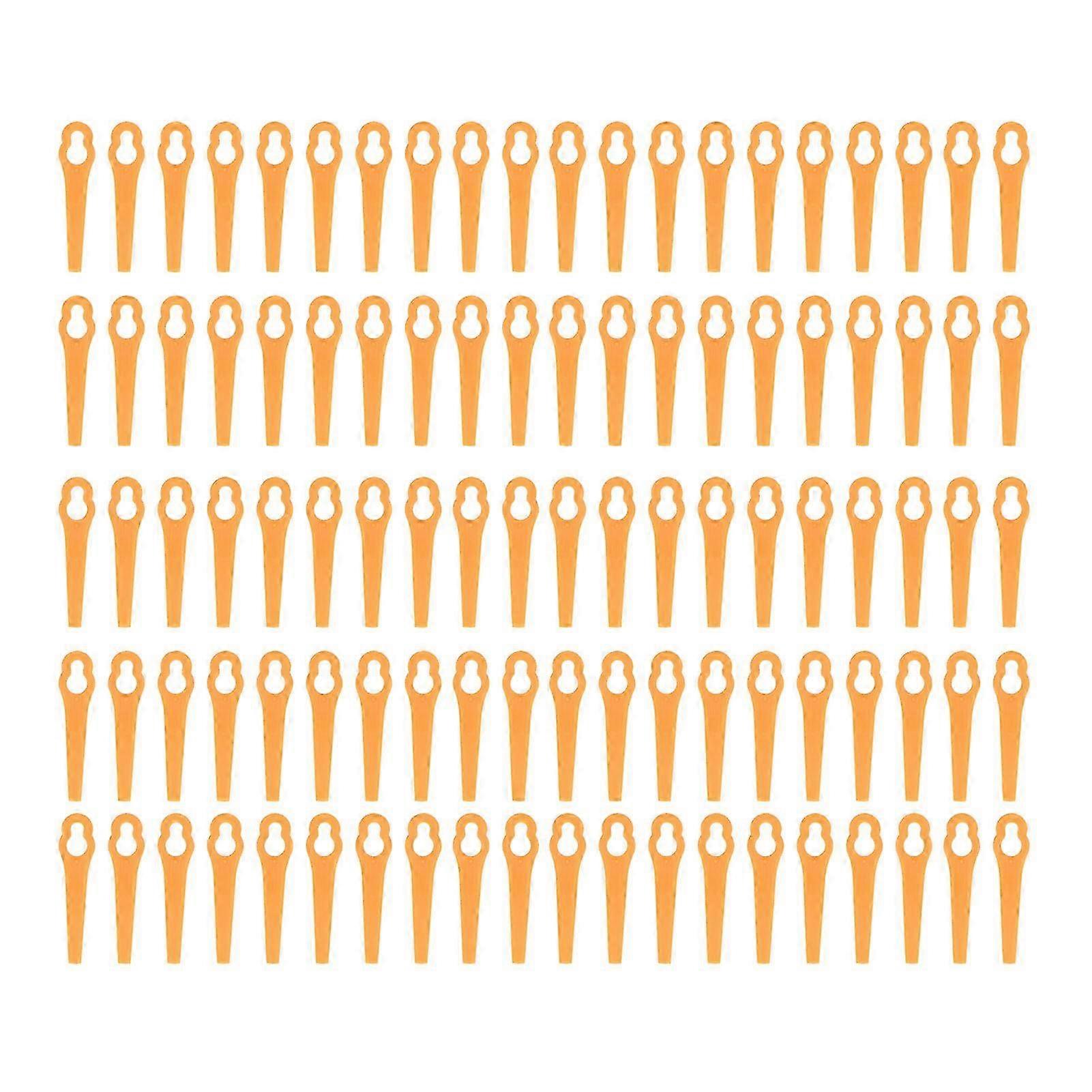 MechKit Plastic Cutter Blades 100 Pcs Plastic Cutter Blades, Grass Trimmer Blades for Lawn Mower, Replacement Mower Blade, Manual Pruning Tools,