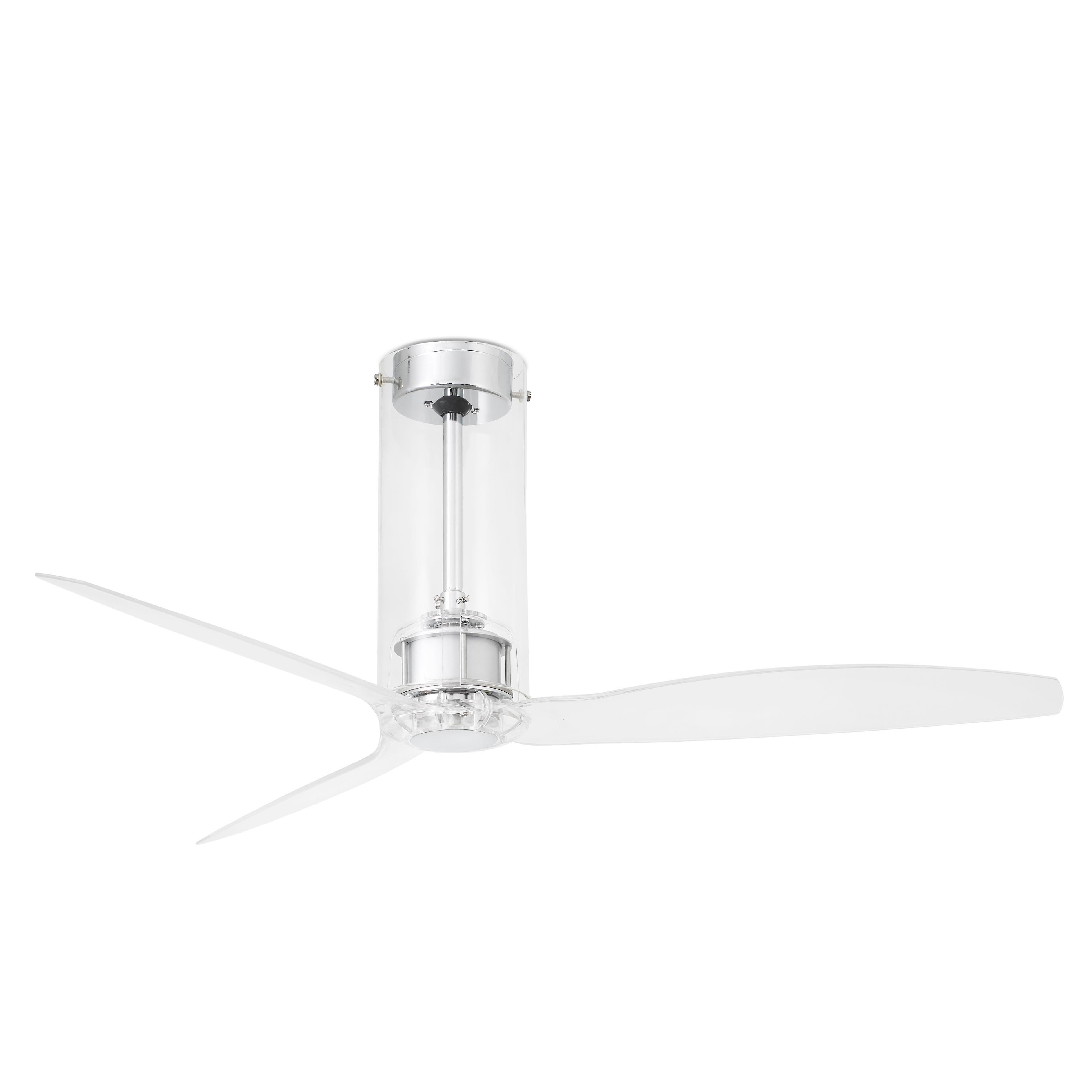 DC ceiling fan Tube Chrome with remote