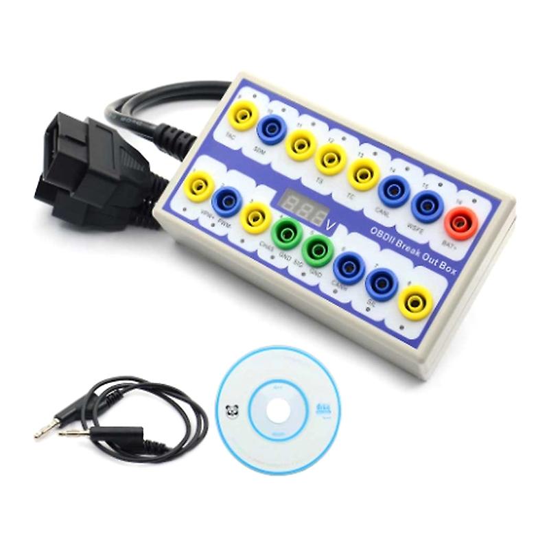 OBD2 Breakouts Box Detektor protokolu OBDII Testovací box CAN Tester vylomení auta