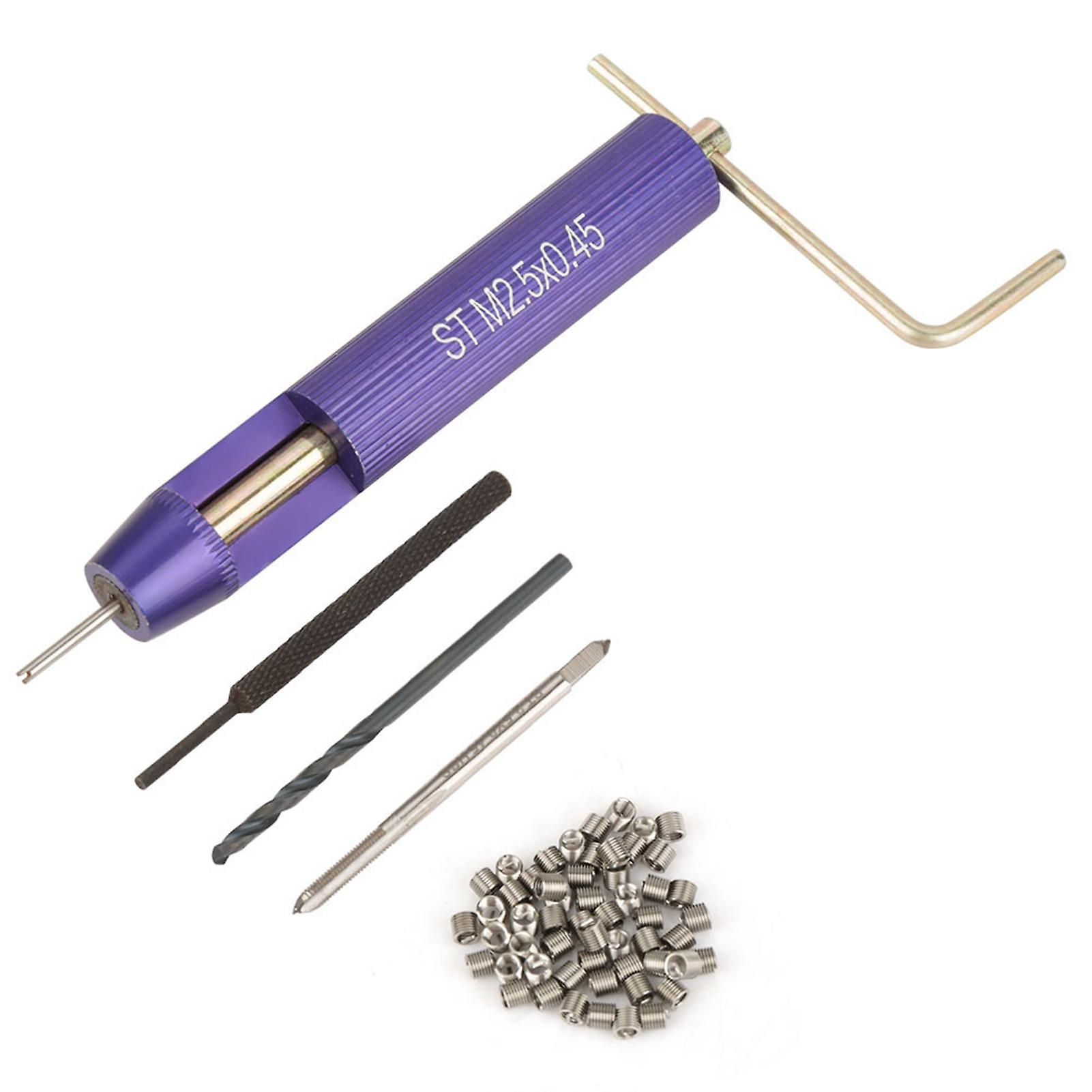 50pcs M2.5 x 2D Stainless Steel Coiled Wire Thread Inserts Helical Screw Insert for Thread Repair and Reinforcement