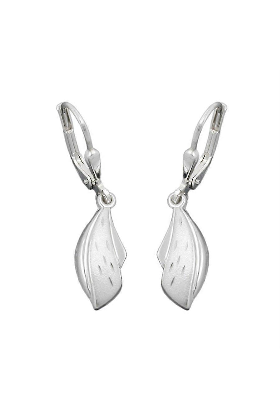 Leverback Earrings Diamond Cut Silver 925 - Gl91335