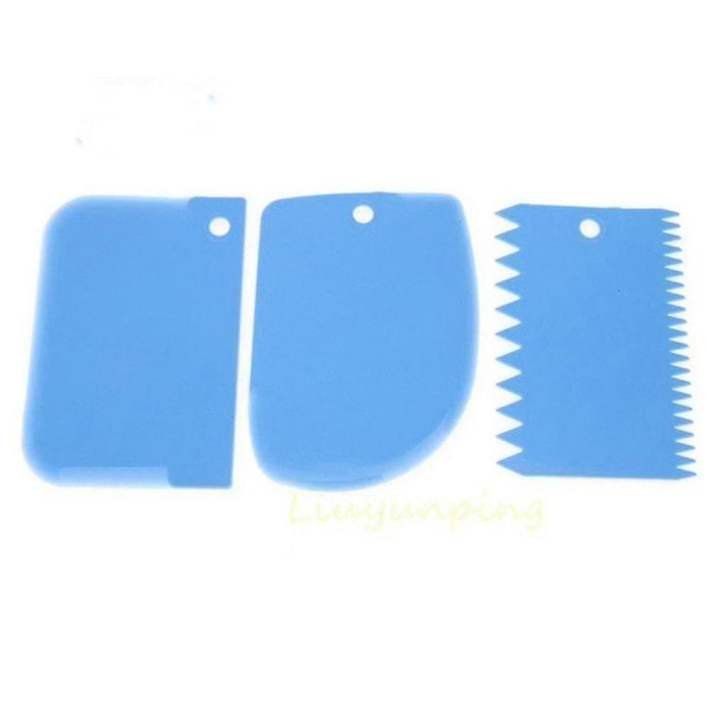 Diy Scraper 3pcs/set Cake Decorating Spatula Fondant Dough Cutter Smooth Jagged