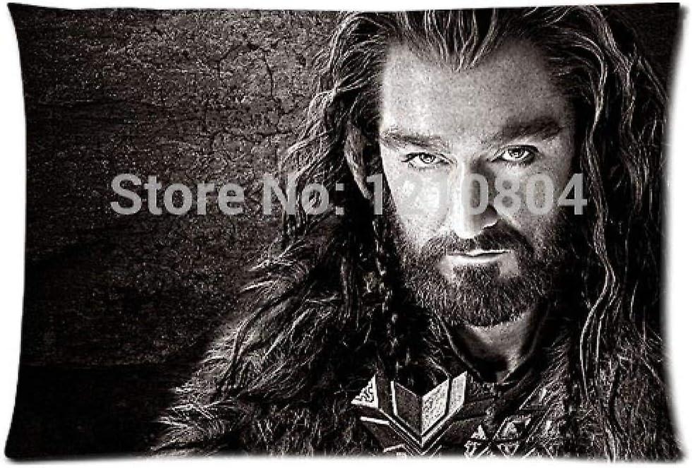 שורד הנשמה ת'ורין אוקנשילד הגמד המוביל מסרט ההוביט כיסויי כריות כיסויי כריות (40x60 ס"מ) AB-6593