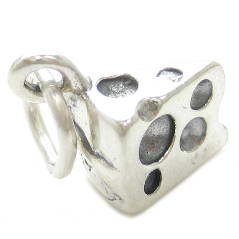 Cheese Sterling Silver Charm .925 X 1 Cheeses Charms.