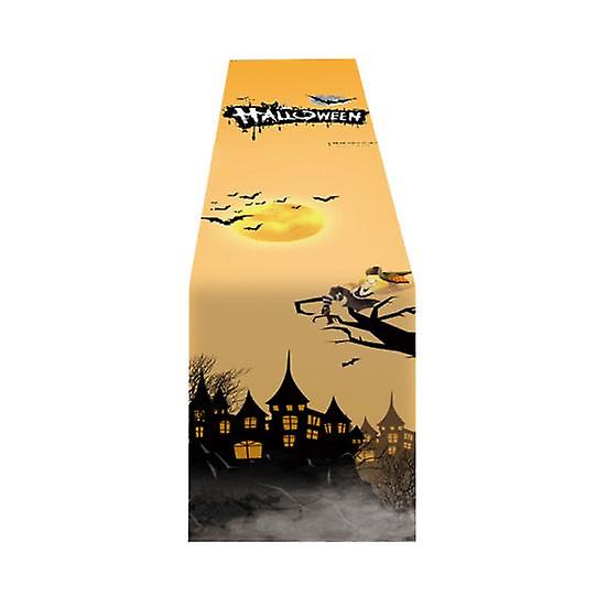 Halloween Table Runner Reusable Decorative Polyester Useful Dining Room Halloween Table Cloth Party Decor for Daily Life