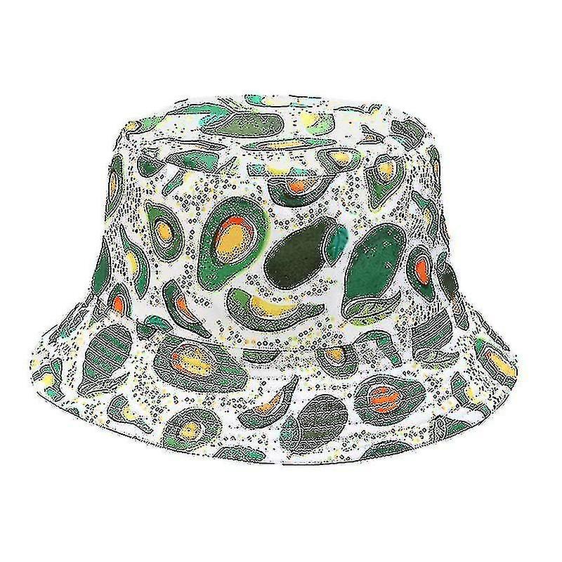 Fruit Print Double Side Wear Reversible Bucket Hat Unisex-