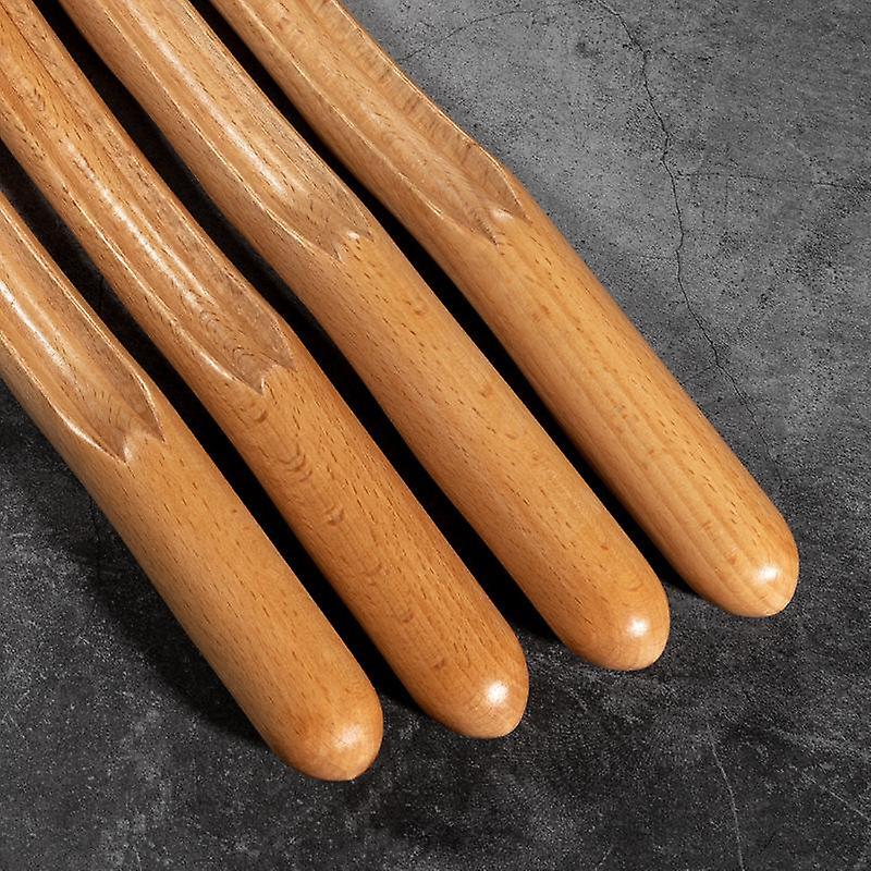 Wooden therapy massage tools scraping stick beech wood back shoulder