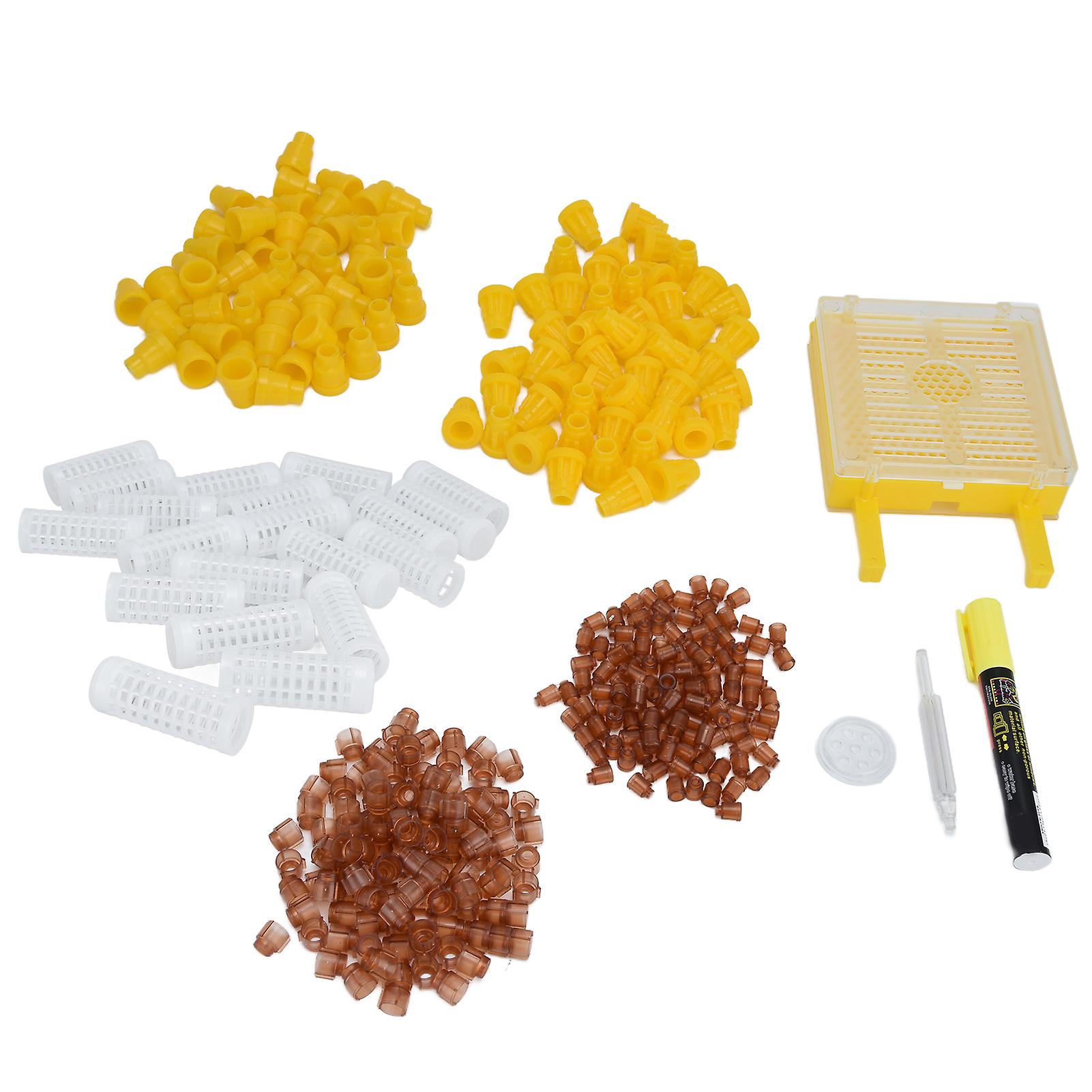 Queen Bee Rearing Grafting Kit Reusable Plastic Bee Cultivating Marking Tool for Beekeeping Apiculture