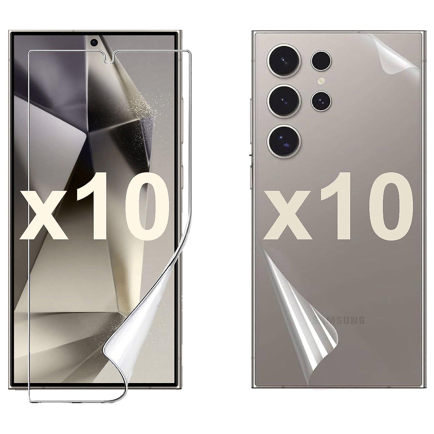 10 Set Soft Film Screen Protector For Samsung Galaxy S24 Ultra Front And Back Bulk