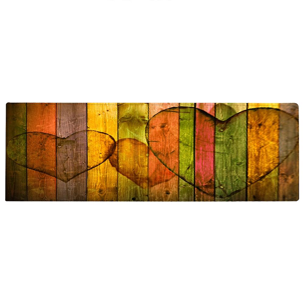 Non-slip Absorbent Floor Mat Doormat for Home Entrance Living Room Three Heart (40*120cm)