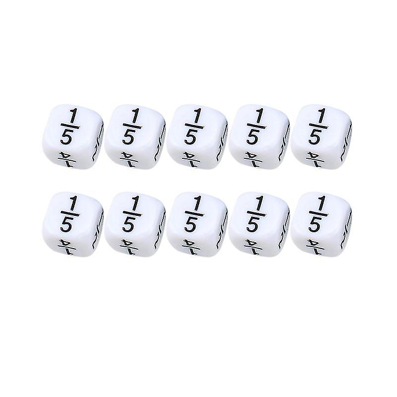 10pcs Fractional Leaning Dice