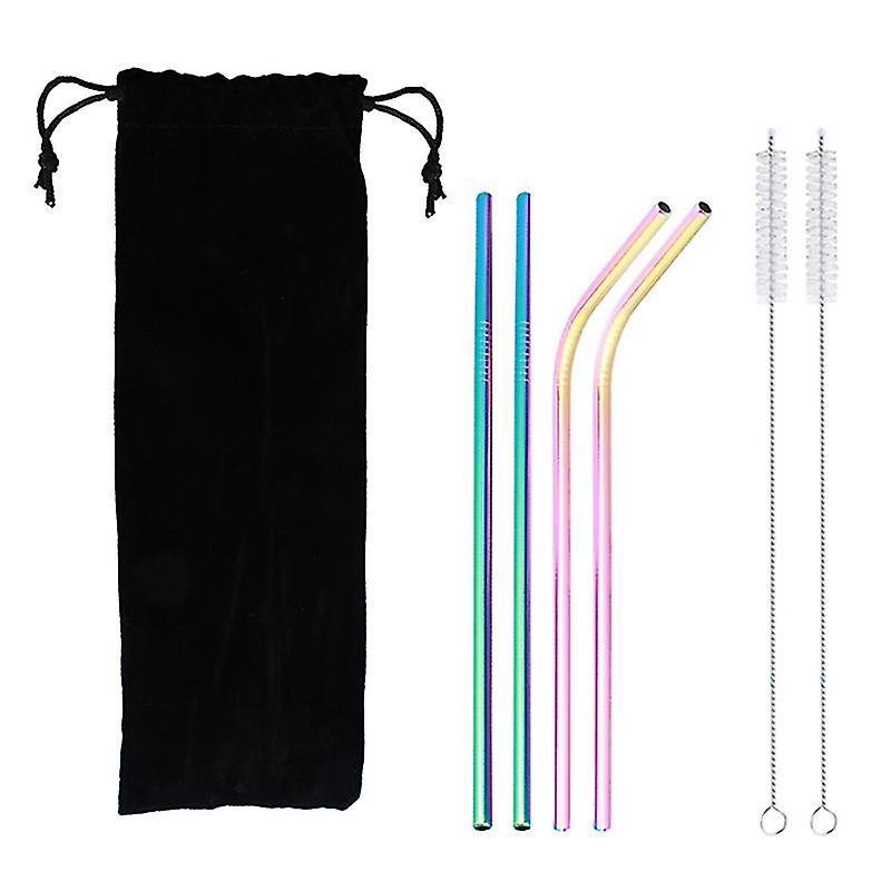 7pcs Straight And Curved Straws