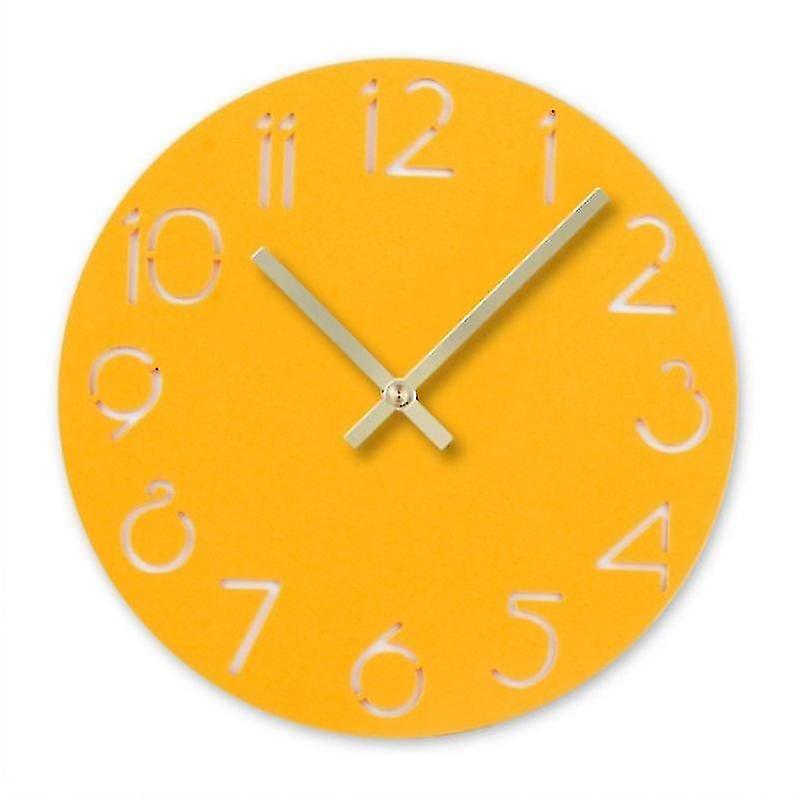 Creative acrylic wall clock simple arabic numerals wall clock with silent movement ldgz-001(orange)