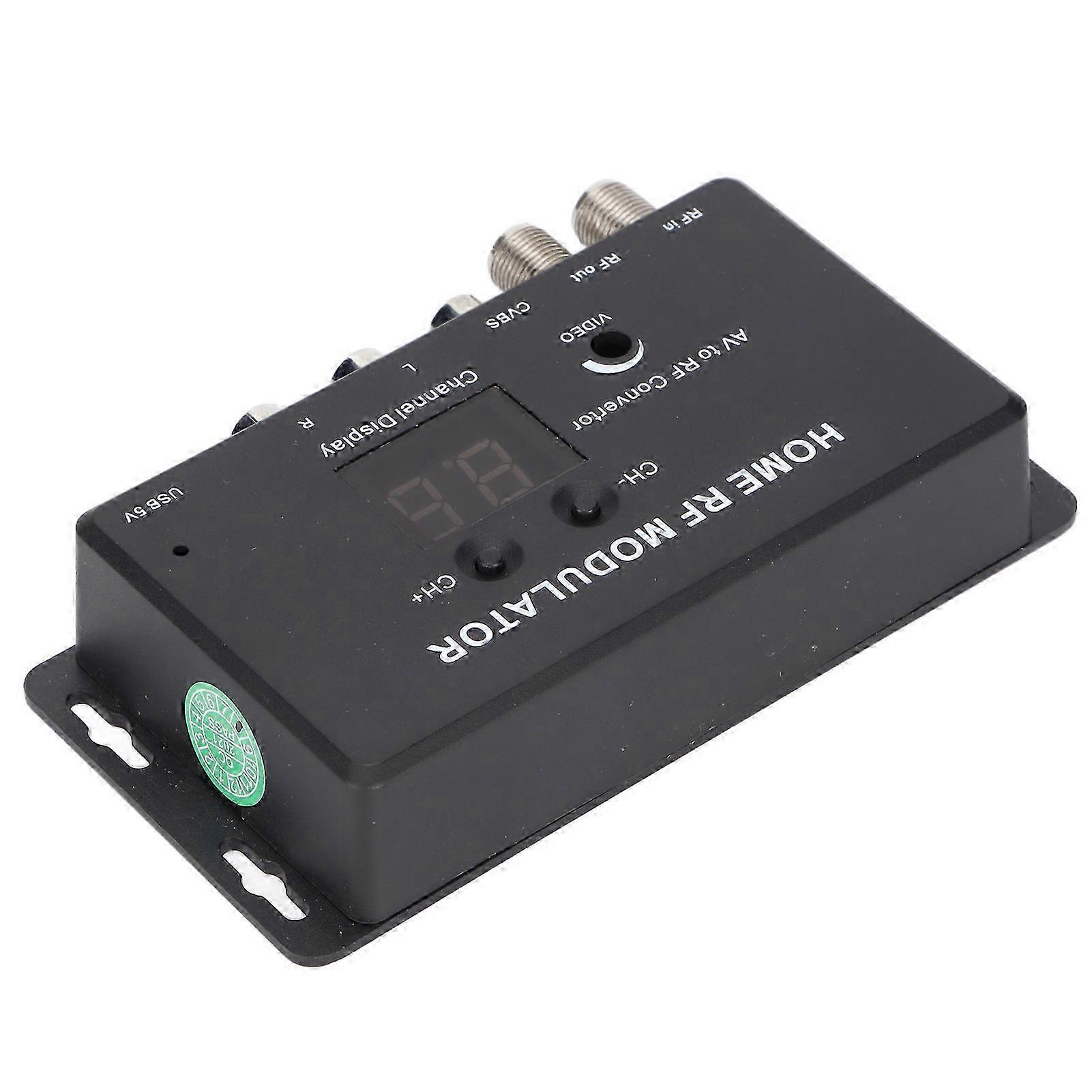 UHF Modulator M70 أسود لمشغلات DVD قناة RF التلفزيونية 471.25-855.25 ميجا هرتز