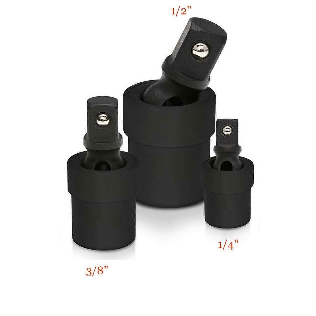 3Pcs/Set Universal 1/2in 3/8in 1/4in Drive Swivel Joint Air Impact Socket E2U912