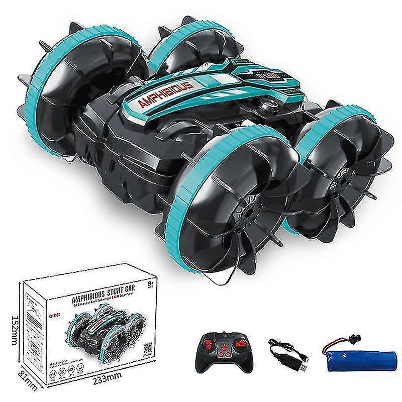 リモートコントロールスタントカーのおもちゃ、水と土地のおもちゃの車、360度回転する特殊効果車