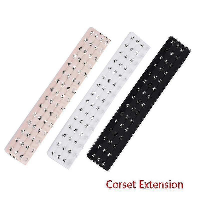 Women Corset Extension 3 Rows 15 Clasp Lengthen Middle Button Bodywear - Sjue