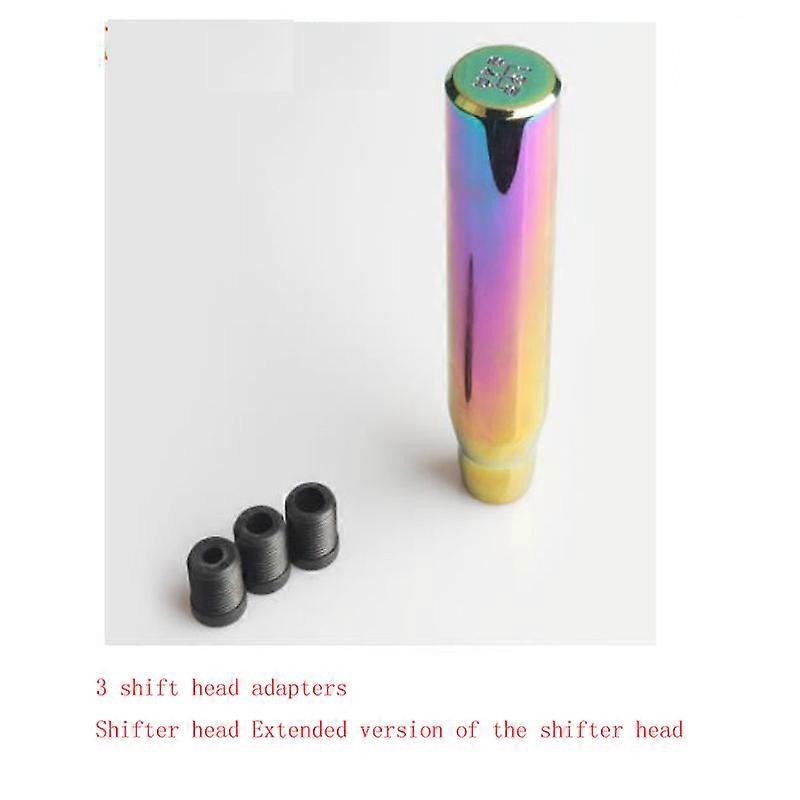 New Colorful Car Shift Head Extended Version Shift Head Metal Universal Shift Head 3 Adapters