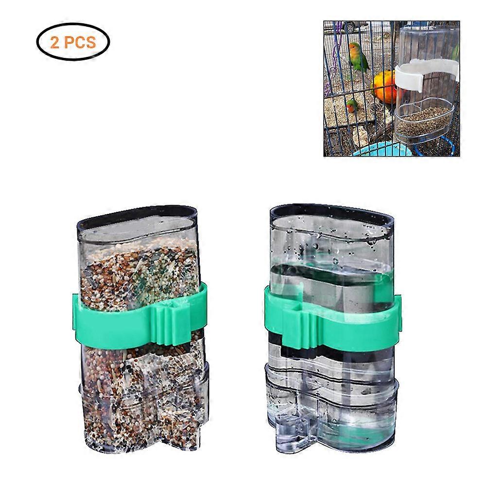 2ks Bird Waterer Bird Feeders Dávkovače Bird Feed Water Dávkovače Clear Pet Feeder Water Cups