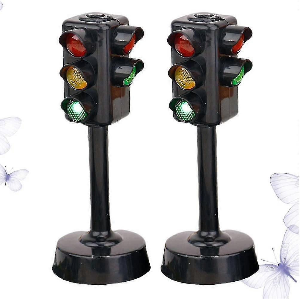 2pcs Mini Traffic Signal Light Model Children's Learning Education Toys