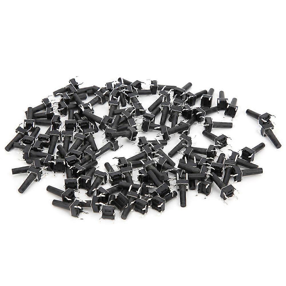 100pcs Momentary Tactile Switch Micro Button Engineering Plastic Dc12v 50ma Dip 6 X 6 X 15mm