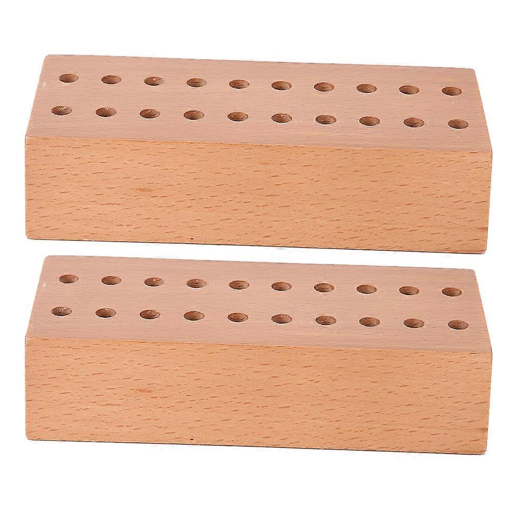 2pcs 20 Holes Screwdriver Storage Rack Seat Drill Bit Stand Placement Accessory For Watchmaker Repairer