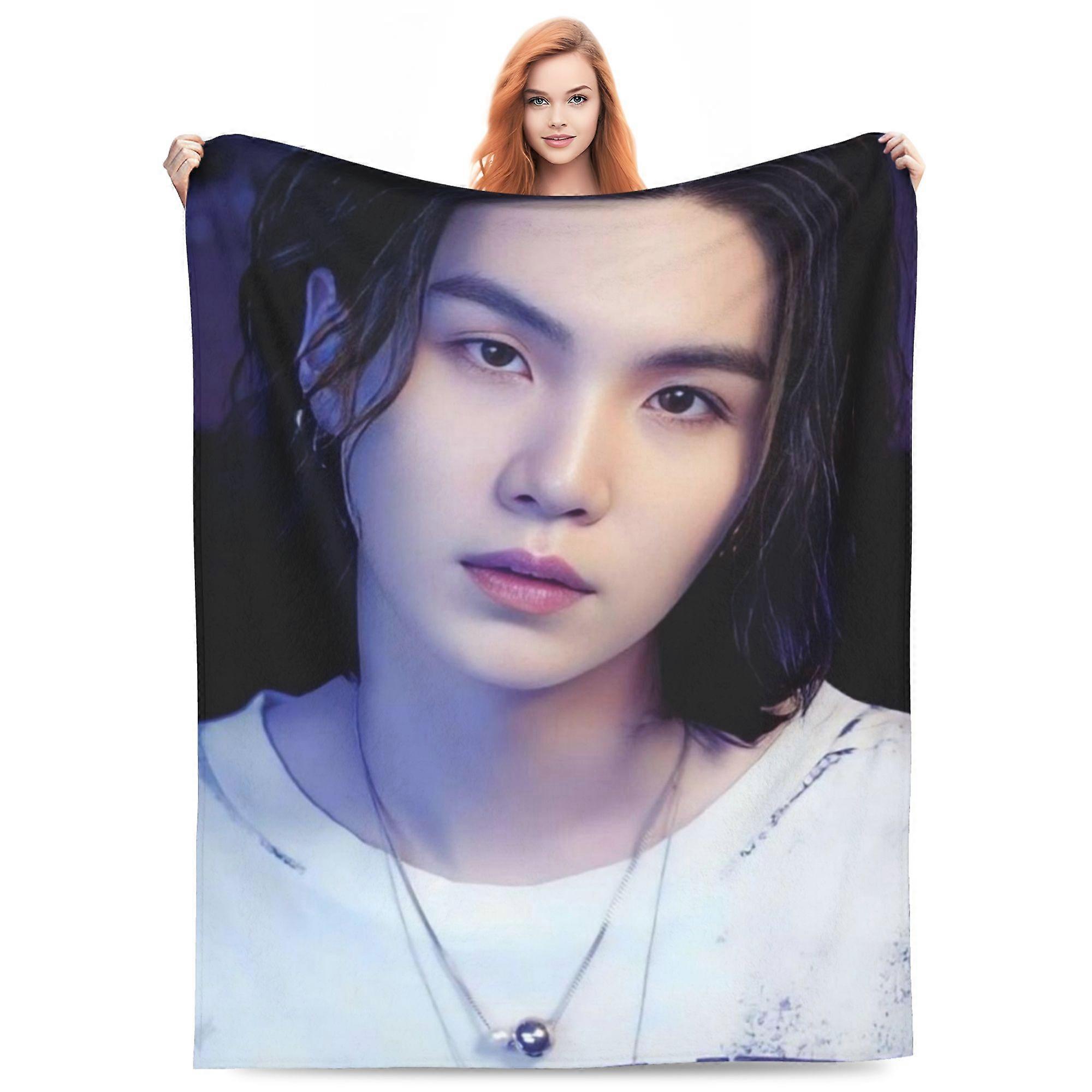 BTS SUGA (76) Soft Throw Blanket Flannel Blankets Home Furnishing Blanket Sofa Blanket-ML805