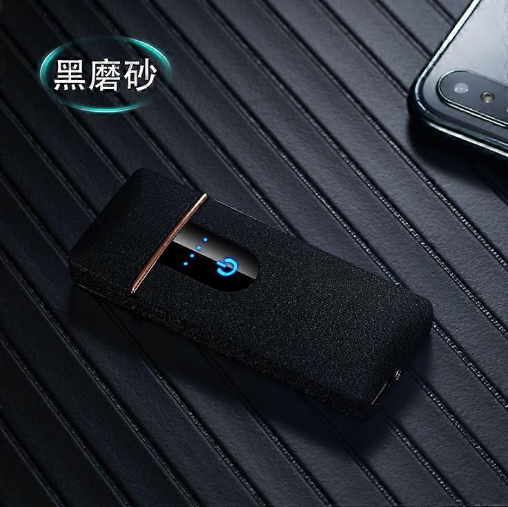 Portable USB Electric Windproof Plastic Lighter Touch Sensor Cigarette Accessory Good for Men Gift