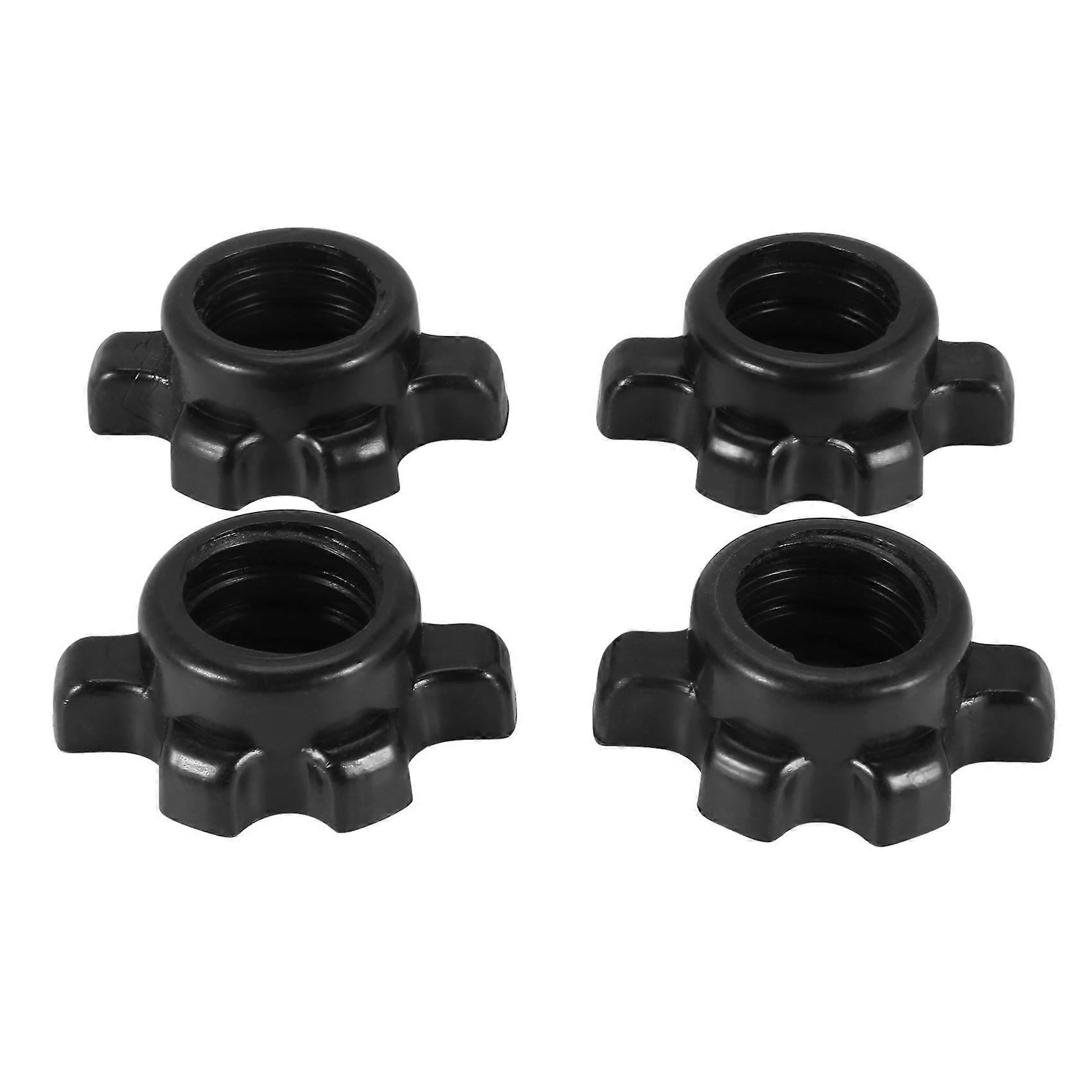 4Pcs Dumbbell Bar Nut Barbells Spin Screw Clamp Dumbell Weight Lifting Fitness Equipments Accessori