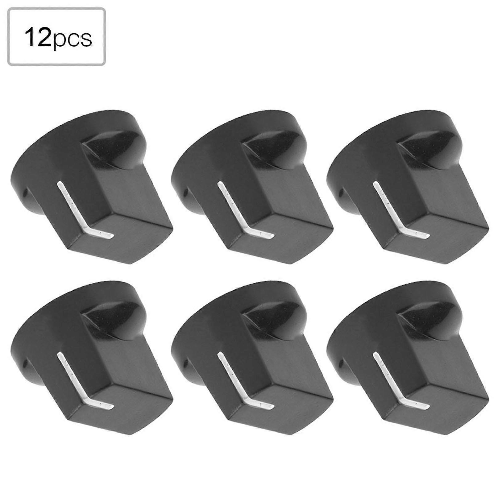 12pcs Guitar Tone Volume Control Knobs Replacement for Electric Guitars(Black)