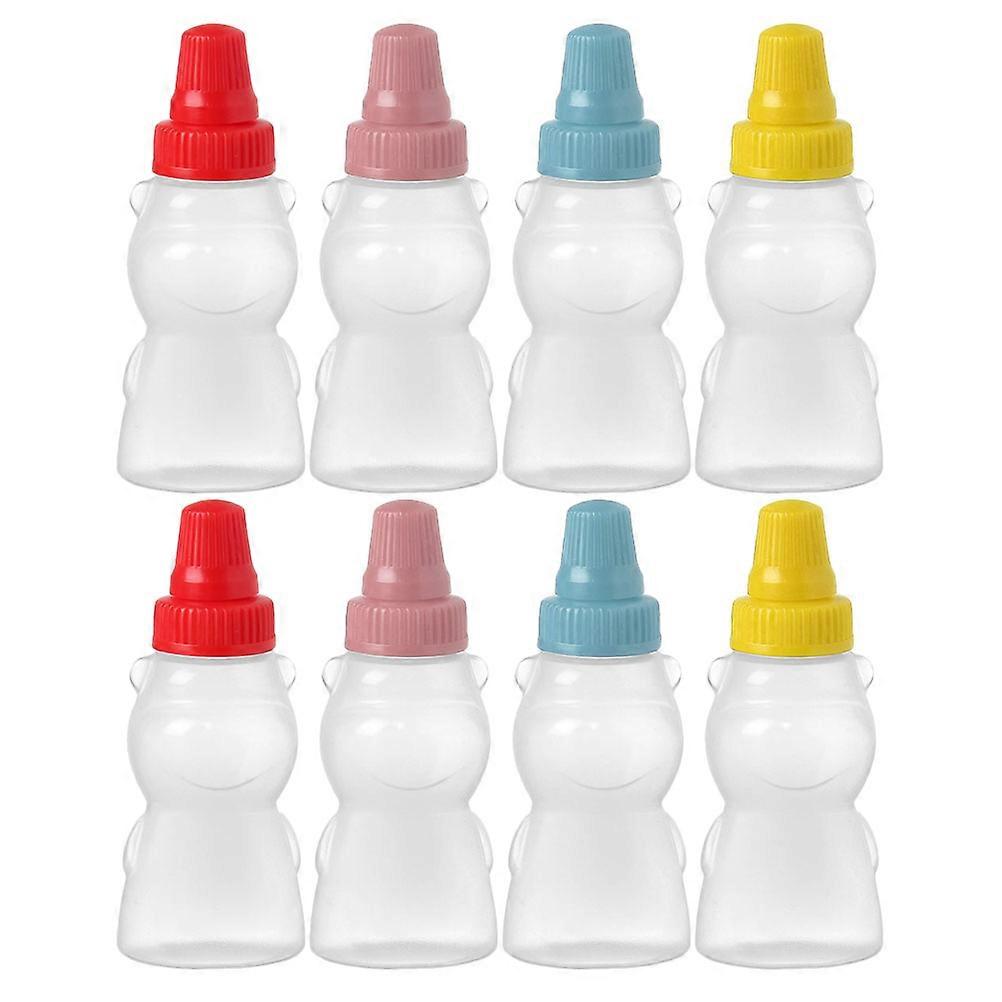 8Pcs Plastic Condiment Bottle Tomato Ketchup Honey Salad Dressing Container Sauce Jar