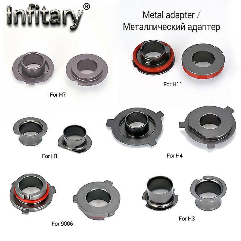 Infitary 2Pcs H7 LED Headlight Metal Adapter Holder Base for LED H4 H3 H1 H11 H13 9004 9005 9006 9007 880 Headlamp Sockets