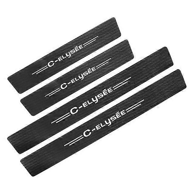 Motor Vehicle Parts 4pcs Car Door Sill Plate Sticker Threshold Decal Accessories For Citroen C1 C2 C3 C4 CACTUS Picasso C4l C5 C6 C8 C-ELYSEE VTS