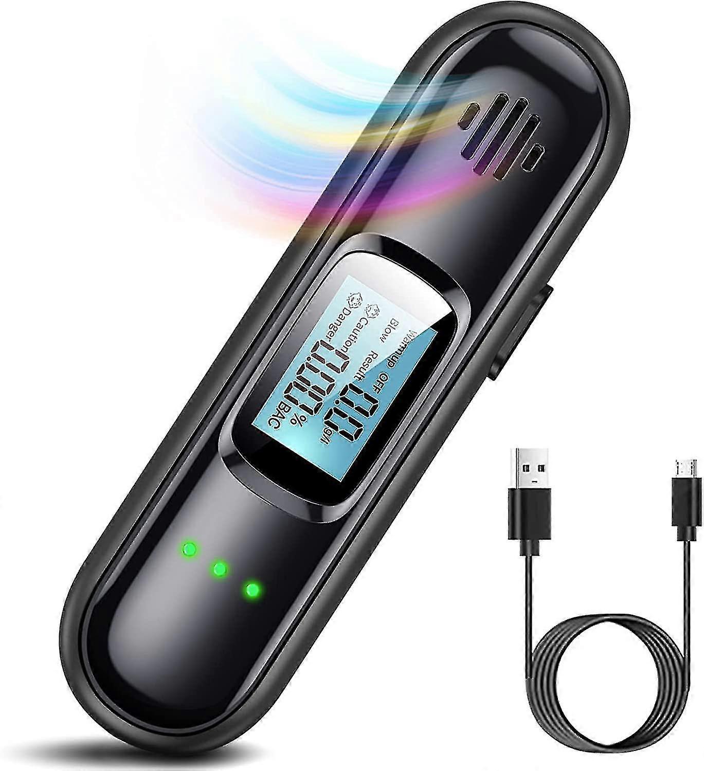 Portable Non-contact Alcohol Tester Breathalyzer Rechargeable With Led Screen Digital Display Automatic Breath Alcohol Test