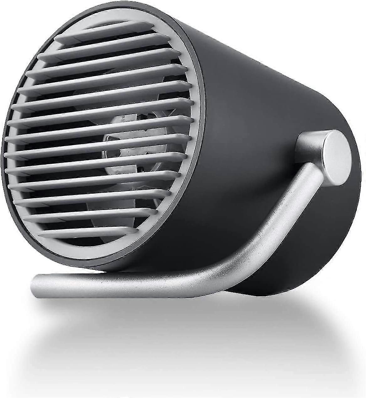 مروحة USB صغيرة فائقة الهدوء - مروحة طاولة صغيرة محمولة مع Turbo Wind (أسود)