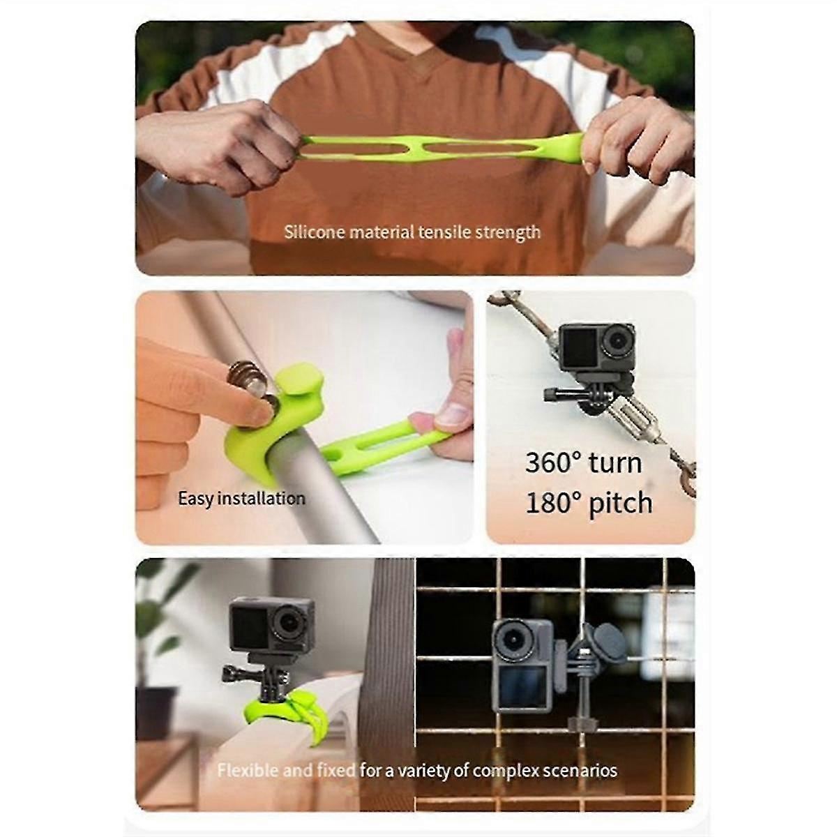 For Multi-functional Elastic Strap Action Fixing Bracket Multi-functional Silicone Elastic Mini Q