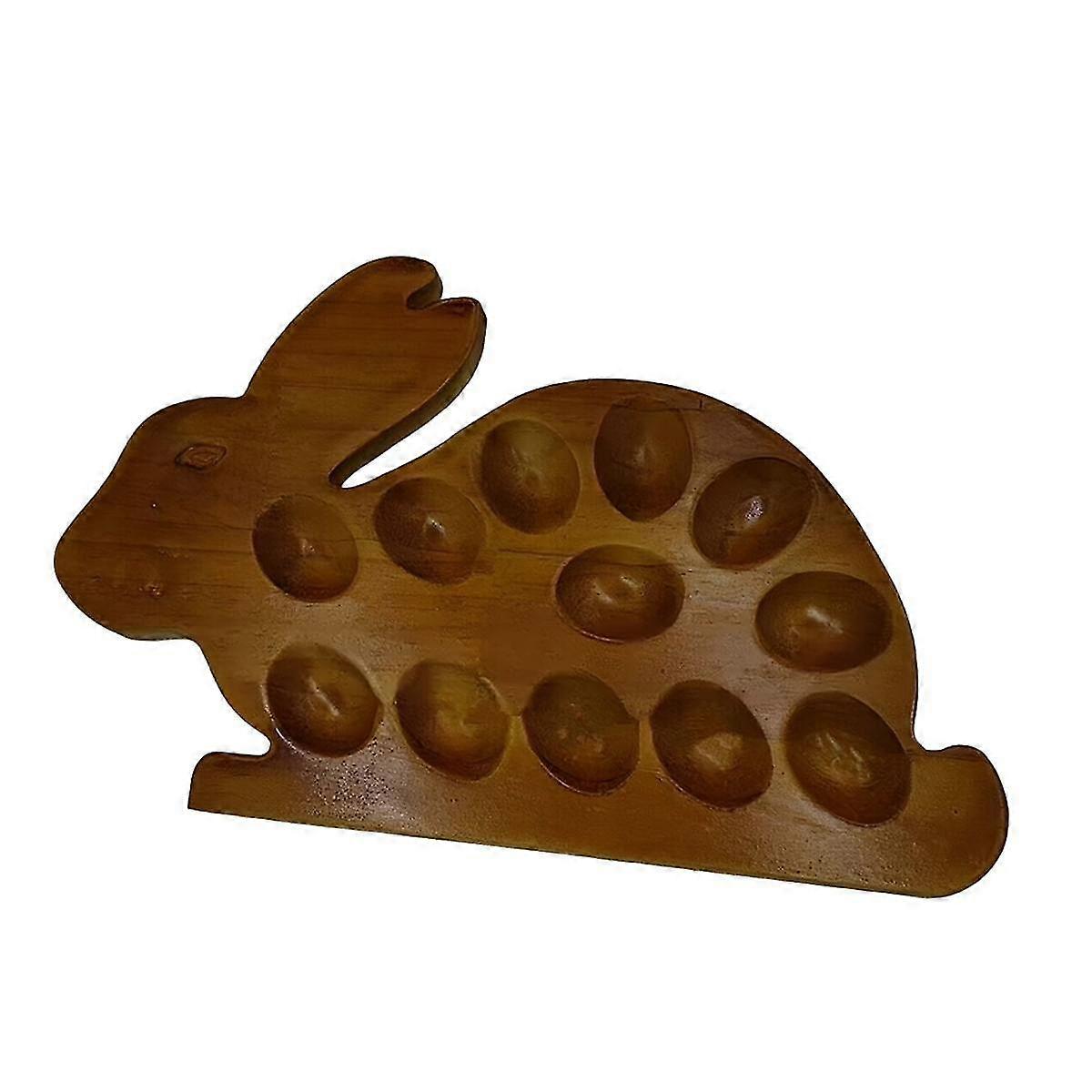 Wood Deviled Egg Platter and Charcuterie Board Thicken Egg Tray Countertop Refrigerator Chicken C