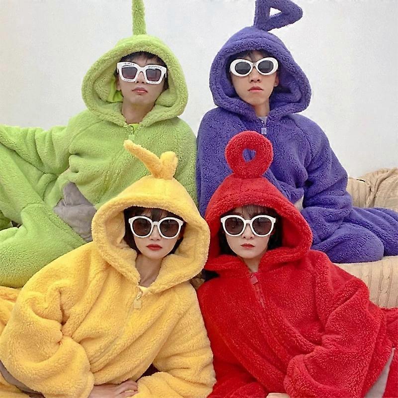 بيجاما لطيفة عيد الميلاد تأثيري زي للجنسين الكبار ملابس المنزل لالا تينكي Winky ازياء Onesies بيجاما بذلة ملابس الحزب