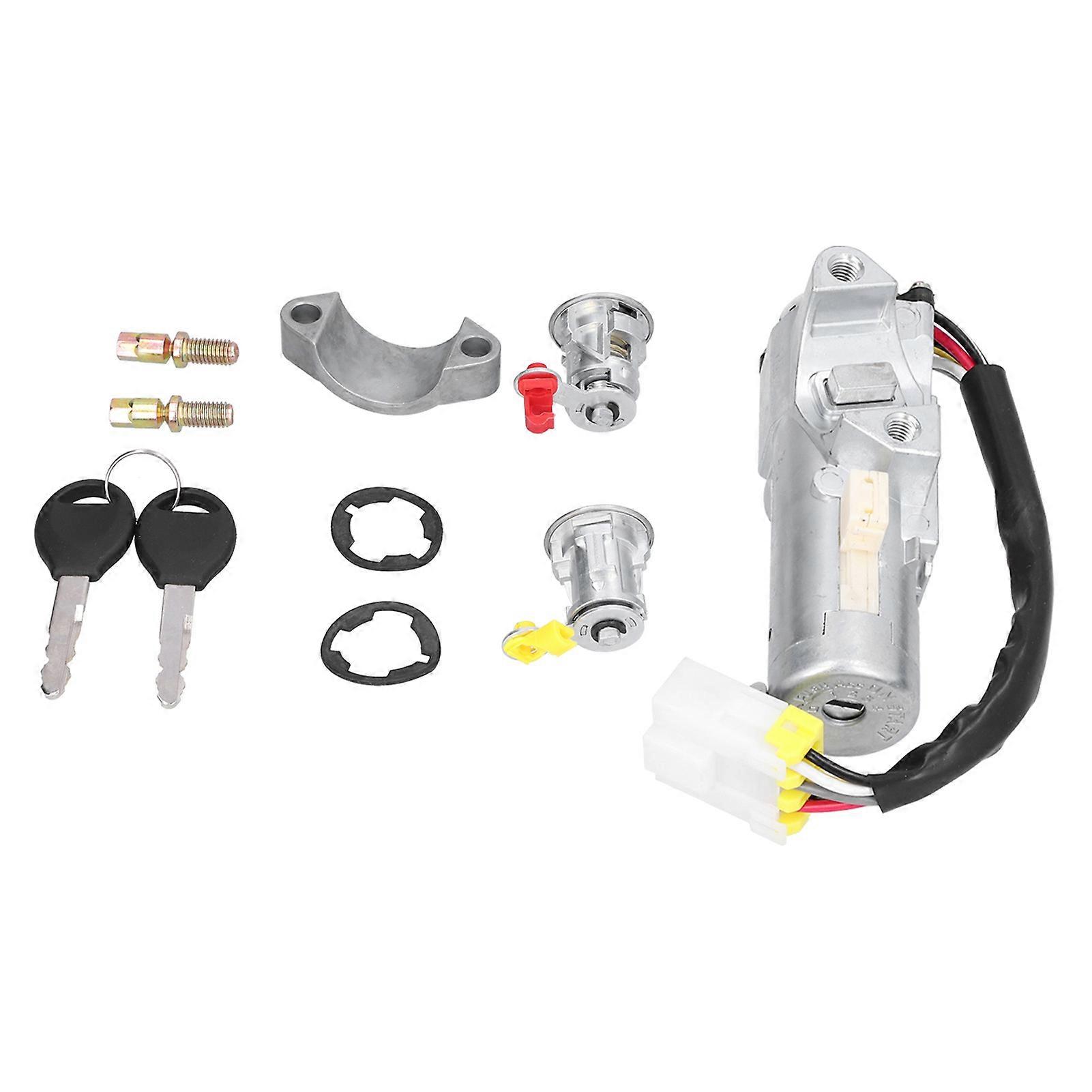 Auto Accensione Barrel Switch Door Boot Lock Set ABS Metallo per Nissan Navara D22 03/1997 a 05/2006