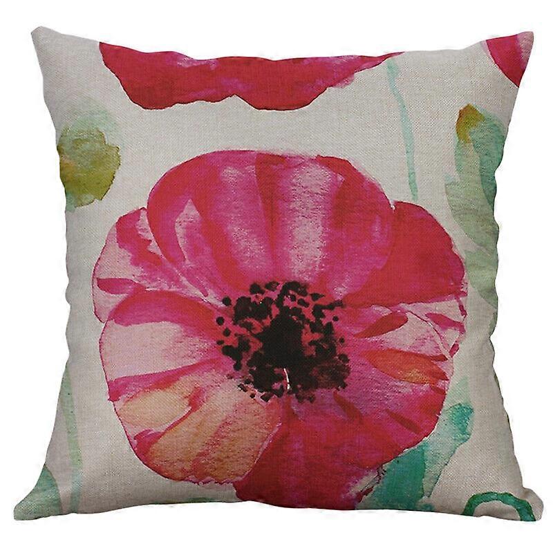 Capa de Almofada de Linho de Algodão com Estampa de Flores para Sofá e Capa de Almofada Home Deco Design 61jpjcjh