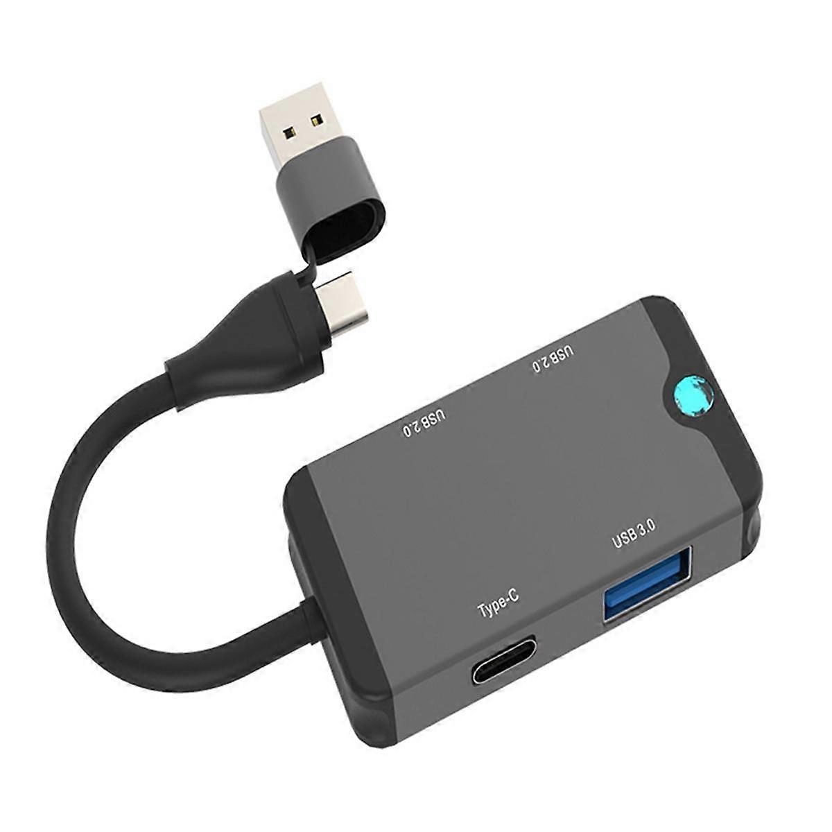 USB C Hub Multifunctional Docking Station Plug and Play Type C Docking Station USB3.0 Hub TF/SD Car
