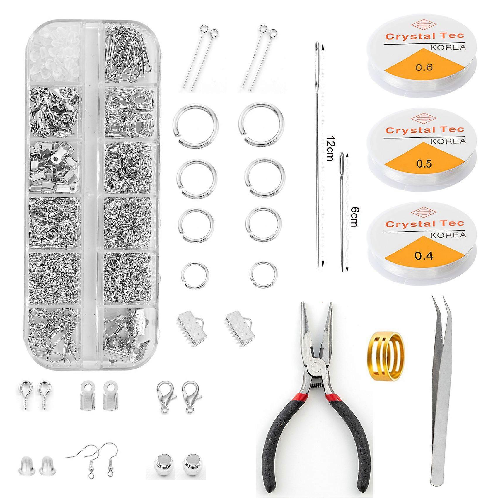 Jewelry Making Supplies, Jewelry Repair Kit Jewelry Fixing Kit with Jewelry Wire and Findings for J
