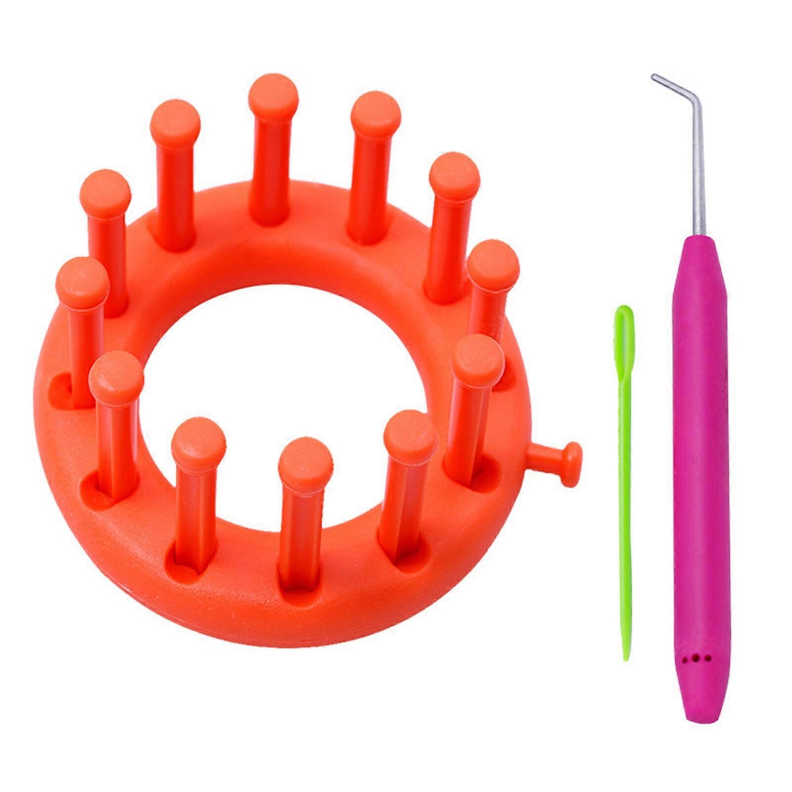 3pcsset Knitting Loom Kit Round Reusable Crochet Hook Manual Weaving Small Plastic Needle Knitting Loom Kit