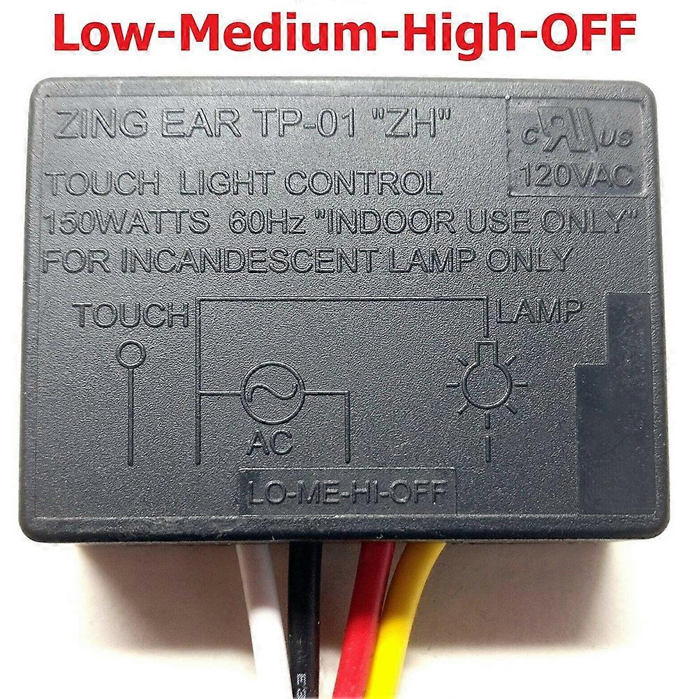 Zing Ear Module Sensor 3 Way Touch Lamp Circuit Connection TP-01 ZH 120 Volt - 60 Hz Dimmer Switch Long Lifetime
