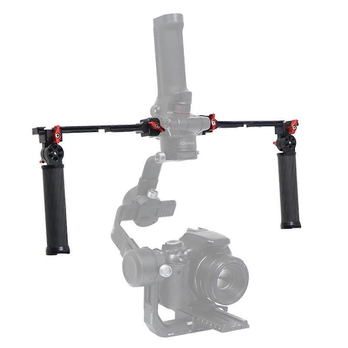 Dual Gimbal Handgrip for RS2/3/4 Foldable Carbon Handle Grip 180 Adjustable for RS2/3/4 B