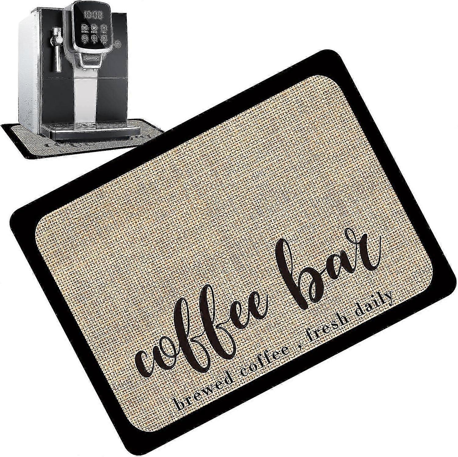 Coffee Bar Mat, Soft Pad For Under Coffee Machine Non-slip, Dish Drying Mat Coffee Accessories With Bottom Rubber Pattern Dish Drying Mat