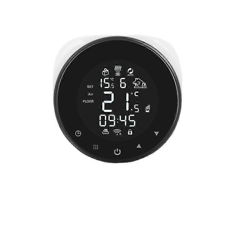 Electric Floor Heating Thermostat Wifi Temperature Controller Graffiti LCD Panel Smart App Remote Control Temperature Controller 3.7*3.7 Inch(Connecte