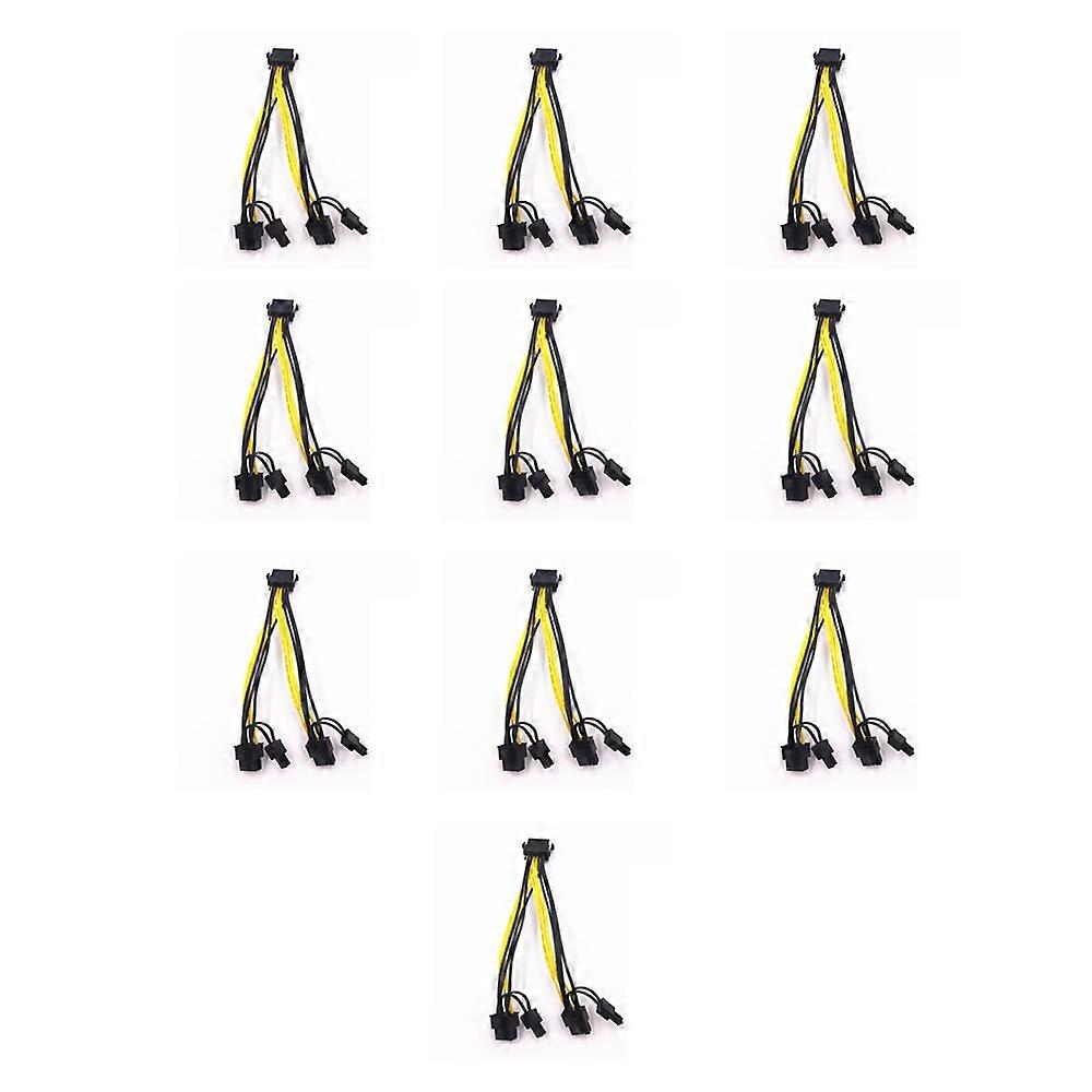 10Pcs/Lot 6-Pin PCI Express to 2 x PCIe 8 (6+2) Pin Motherboard Graphics Video Card PCI-E GPU VGA S