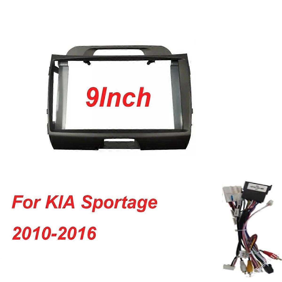 canbus For KIA Sportage 2010-2016 LHD Car Fascia Navigation Frame Dash Kit For 9" Android Multimedia Player